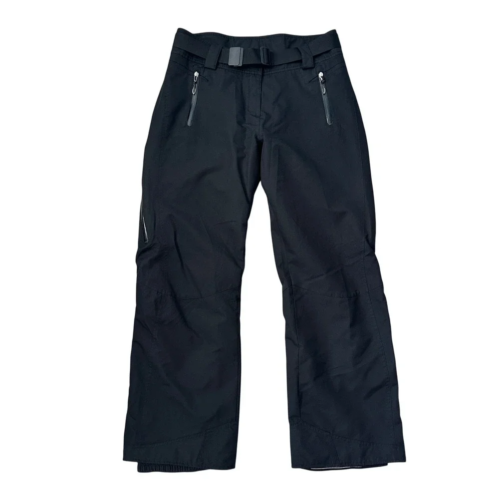 Obermeyer Ladies Black Insulated Ski Snow Pants Style 05113 Size 12 Belted